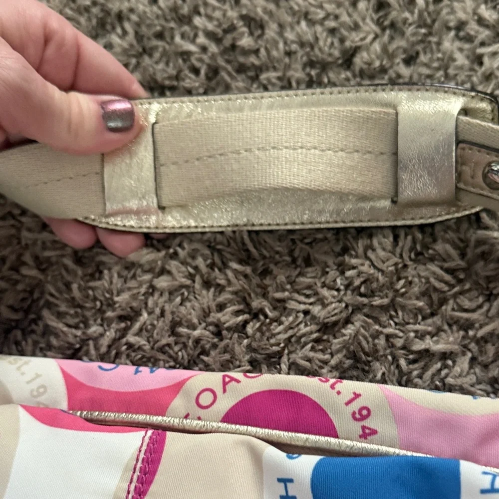 Coach Pink and Blue Hobo Bag - Picture 5 of 8